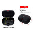 JDR 45-Litres Super Large capacity Motorcycle Tail Box , Top Box , Popular motorcycle Top Case, Durable Motorbike case, JDR Top Box. 