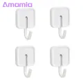 Adjustable 90 Degree Hook Strong Adhesive Wall Hooks for Kitchen Bathroom No Drilling Needed Holds Heavy Items Set of 4. 
