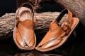 New Peshawari Thripal Gear Chapals orange colour Rg504. 