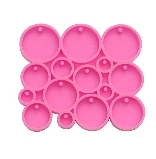 Round Jewellery making Mold for Resin Jewellery - circle Clay jewellery mold or earing mold or pendant mold