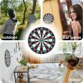 Pro Dart Board with Ultra Slim Segmentation – Bristle Dartboard Set - Includes 6 Metal Tip Darts Set, Self-Healing Sisal Fiber Dart Board, Rotating Steel Wire Scoring Ring, Staple Free Bullseye, for Home Game Room or Bar Darts. 