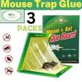 Pack Of 3 Mouse Glue Traps Sticky Mice strong glue Rat Trap Insect Lizard Spider Cockroach Rodent Snake mouse trapper mouse trap book rat killer. 