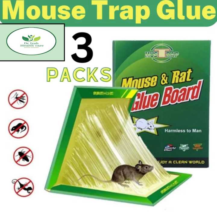 Pack Of 3 Mouse Glue Traps Sticky Mice strong glue Rat Trap Insect Lizard Spider Cockroach Rodent Snake mouse trapper mouse trap book rat killer