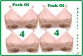 Pack of 4 Cotton Bra Best Quality brazzers Comfortable blouse for Girls and women. 