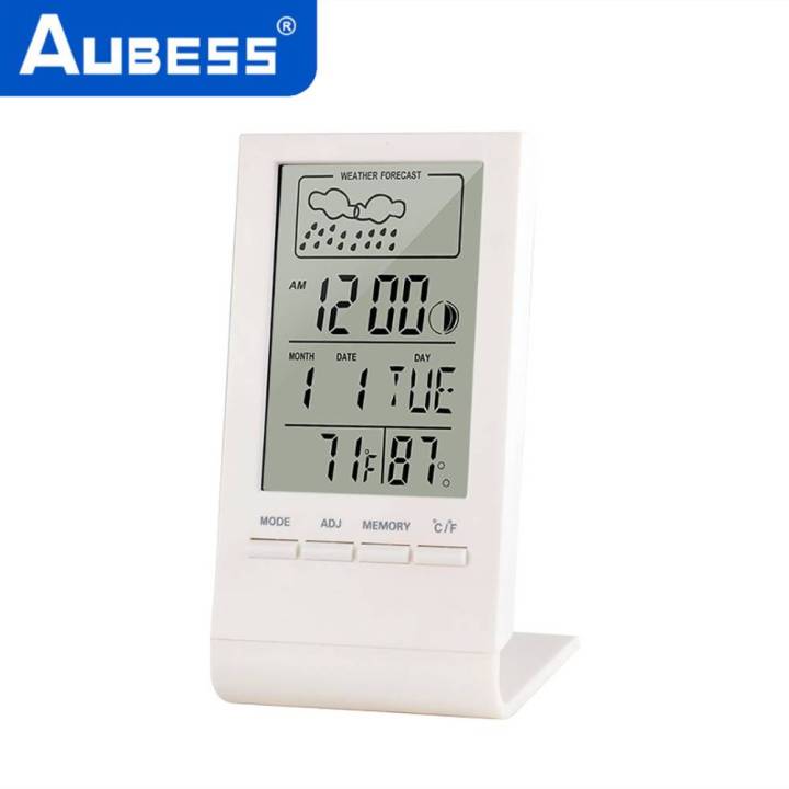 Aubess%20Indoor/Outdoor%20Thermometer%20Hygrometer%20Gauge%20Indicator%20Weather%20Station%20Automatic%20Electronic%20Temperature%20Humidity%20Monitor%20Clock%20-%20Image%202
