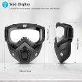 Detachable Bike Face Mask Goggles Stylish Design. 