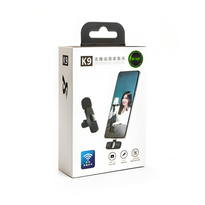 tiktok influencer starter pack - K9 Dual Wireless Collar Mic_iPhone/Android & Type C Supported Wireless Lavalier Microphone,Plug Play Auto-Sync Cordless Lapel Mic for Live Stream,Vloggers,Interview