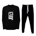 Joker Printed T shirt And Plain Trouser Cotton Full Sleeves Round Neck Sports Wear Tracksuit For Men. 