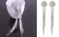 Crystal Shinny Tassel Earring Long Trendy Earring. 