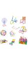 300 Pieces Stick Building Toy Bars Different Shape Educational Construction Engineering Set 3D Puzzle Interlocking Creative Connecting Kit Building Construction Toys A Great STEM Toy. 