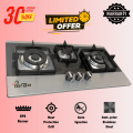 Cheftech Automatic Gas Hob Anti Print Stainless Steel with EPS Burner  imported Chula Size 28x16 Warranty 30 Days. 