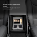 For Model 3+ 23-24 Central Control Armrest Box Silicone Pad Black. 
