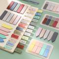 1 pack of 100 sticky notes  simple solid color pointed classified index stickers  student stationery labels, fluorescent stickers 2. 