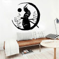 Japanese Warrior Pattern Samurai Wall Sticker Vinyl Modern Home Decor for Kids Boys Teens Bedroom Decals Game Room Mural. 