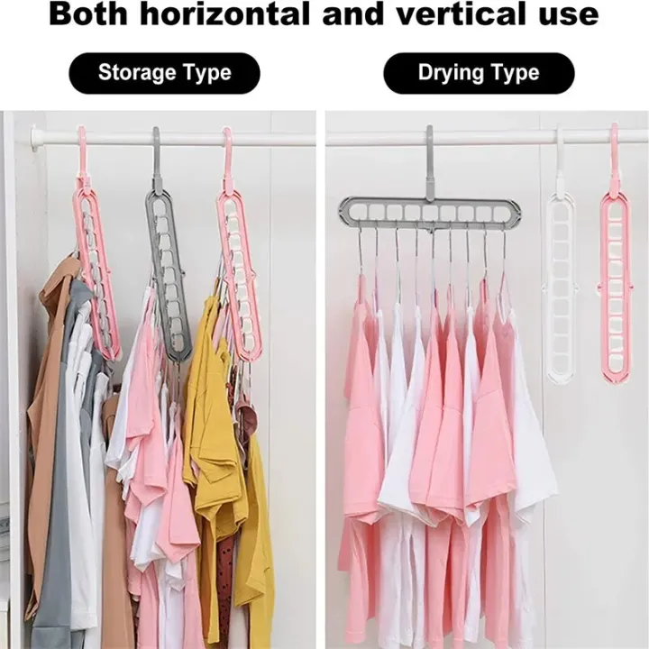 BeeKitch%C2%AE%209%20In1%20Hole%20Clothes%20Hanger%20Multi-Function%20(%20Pack%20of%206)%20-%20Image%205