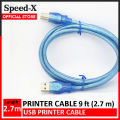 SpeedX Printer Cable 2.7 meter (9 feet) USB Printer Cable Blue. 