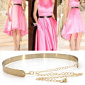 Woman Golden Belt for Saree, Adjustable Metal Golden Belt for Ladies, Waist Chain Belt for Women. 