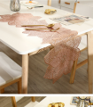 Table Mat Hibiscus Flower Bronzing Pvc Placemat Hollow Out Insulation Coaster Flag Pads Bowl Home Christmas Decor Heat Resistant. 