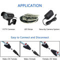 Push Button DC Power Jack Plug Adapter Connector 12V Press DC Connector Male+Female 2.1 X 5.5MM for CCTV Camera LED Strip DCR. 