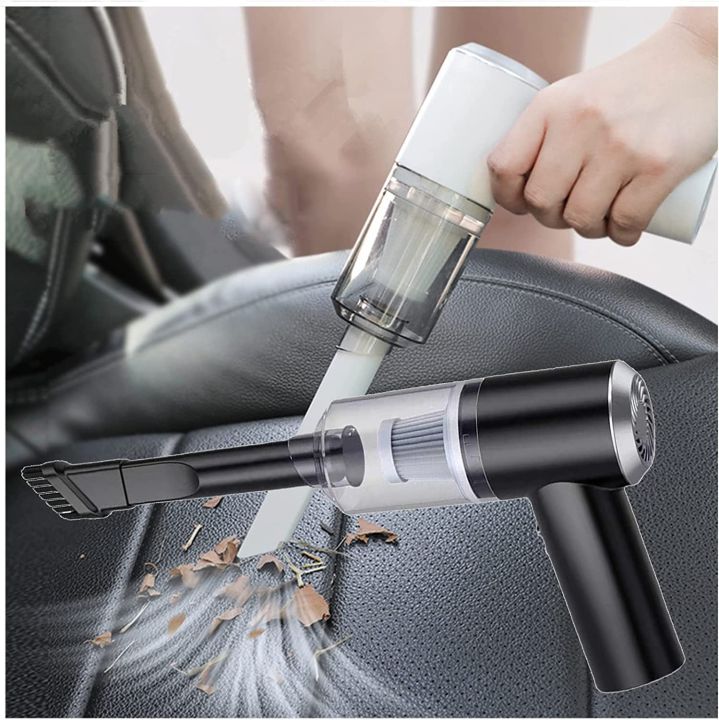 Portable 3 in 1 Mini Car Vacuum Cleaner & Air Blower Cordless Handheld Auto Vacuum Cleaner For Car Interior, Home, Computer