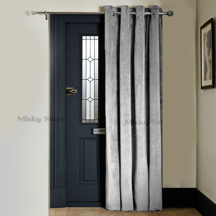 1 PC Single Velvet Curtains for Bed Room Solid Fancy Velvet Curtains for Drawing Room Available in Premium Colors Velvet Curtains for Room Window Valvet Curtains for Living Room