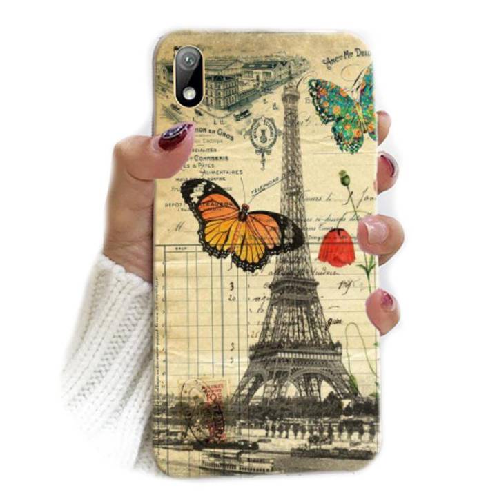 Huawei Y5 2019 Back Cover Case -  Eiffal Tower Soft Cover