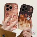 Wavy Curved Edge Case For Realme C55 C25 C11 C12 C17 5 5i 7i 6i 5s C21Y C35 C25Y C31 C20A C20 C25s C15 C30 C21 C33 C3 Cute Cartoon Bear Gradient Coffee Donuts Soft Case. 