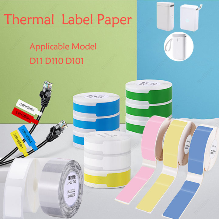 NIIMBOT D11/D110/D101 Labelmaker Tape – 1 Rol Met 210 Witte Rondetiketten (14x28 Mm) – Waterdicht, Oliebestendig En Scheurvast – Perfect Voor Thuis, Kantoor En Keuken