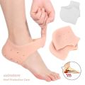 2 pair 4pcs - Silicone Pain Unisex Anti Heel Crack set Moisturizing Silicone Gel Heel Socks for Swelling, Pain Relief, Foot Care Ankle Support Pad. 