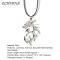 ECHIDNA Dragon Necklace Creative Silver Fluorescent Dragon Necklace. 