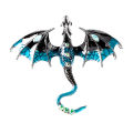 2025 MJSTYLEO Retro oil dripping cartoon flying dragon style brooch men's personalized suit coat accessories pin jewelry. 