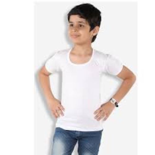 Pack Of 6 - Kids Banyan Vest Inner Wear With ( Bazoo ) Half Sleeve  in White Color For Boys / Sizes : 14 ,16, 18, 20, 22, 24, 26, 28, 30
