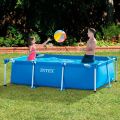 Intex Rectangular Metal Frame Pool 8.5Feet x 5.2Feet x 2.1Feet. 