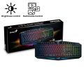Genius SCORPION K9 Gamer keyboard - Original Genius k9 keyboard RGB Gaming Keyboard - 7 Colour Wired Keyboard - USB Wired Pack For PC & Laptop - Gamer Keyboard Gx Scorpion K9 Backlit Usb. 