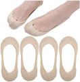No Show Women Ankle Socks 3 Pairs Ultra Low Cut Non Slip Liner Women Socks Invisible for High heels Flats Boat Summer and Ballerina (Beige, 3). 