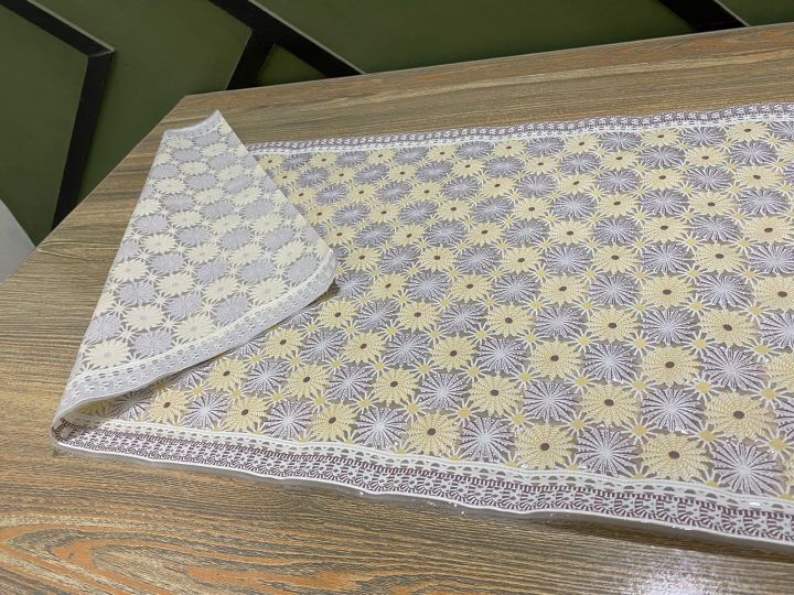 Cream color Vinyl Plastic Table runner sheet