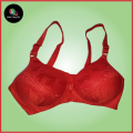 Soft Foam Padded Red Bras for Women with Adjustable Straps and Back Closure in Black, Beige, Pink and Rose Red Colors Fits A Cup and B Cups Available 32 to 42 Sizes Wireless Bra for Girls. 