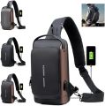 Martin Hub Fashion Sling Bag With Combination Lock, USB Charging Port, Water Proof, Anti Scratch Shoulder Bag, Crossbody Bag Chest Bag. 
