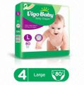 VIGO BABY DIAPER (SIZE 4NO LARGE) 7-15KG 80PCS PACK. 