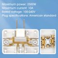 3 In 1 US Power Plug Adapter 180 Degree Rotatable Socket Converter  Multi Plug Slim Wireless Outlet. 