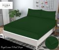 Huma - Royal Linen Fitted Micro Cotton King size bedsheets with 2 Pillows. 