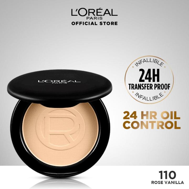 L'Oreal Paris - LOreal Infallible 24H Oil Killer High Coverage Face Powder 110 Rose Vanilla