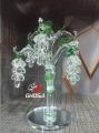 Crystal Glass Tree with Hanging Crystal Grapes – A Luxurious Decoration Piece with Six Crystal Glass Hangings, Offering a Captivating Display of Light. Perfect for Your Interior Décor with a Sophisticated, Spark Home Decor/Gifts/Souvenirs - 3361. 