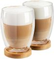 Glasses, Double-Walled Glasses, 350 ml, Double-Walled Coffee Glasses, Cappuccino Glasses, Coffee Cups Glass, Thermal Glasses Double-Walled Espresso Cups Glass. 