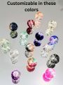 Glass Crackle Beads Stretch Bracelet – Stylish & Comfortable – For Girls & Women. 