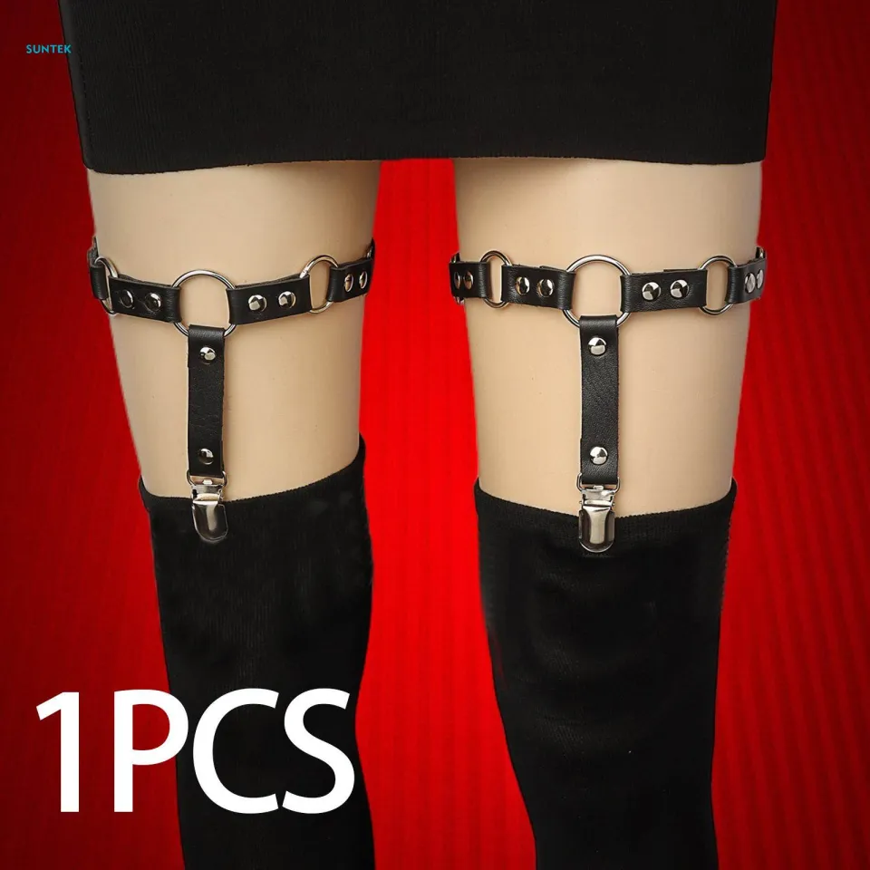 Punk Leg Garter, Punk Gothic Garter, Elastic Garter Adjustable Punk Leg  Harness Garter Belt, Punk Garter Belt, for Halloween Festival