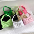 Fashion Quilted Shoulder Bags for Women Handbag Lattice Embroidery Line Shoulder Bag Luxury Tote Bag Ruched Handbags. 