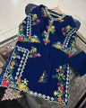 Elegant Multi Embroidered Kurti for Women with Trouser (2-Piece Suit) Casual Dresses for Women. 