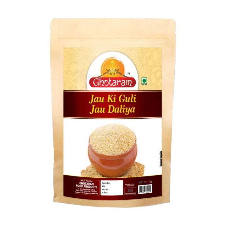 Ghotaram Yava Barley Dalia | Java Jo Jau Ka Daliya | Jav Cevad Javegodhi Porridge Daliya | Baali Arisi Barliyarishi Khichdi Daliya | Cheno Daliyo-240g