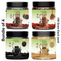 Pack of 4 Chia Seeds + Flax Seeds + Gond Katira + Basil Seeds – Natural Superfood Blend for Weight Loss, Digestion, Cooling & Skin Glow Jar. 